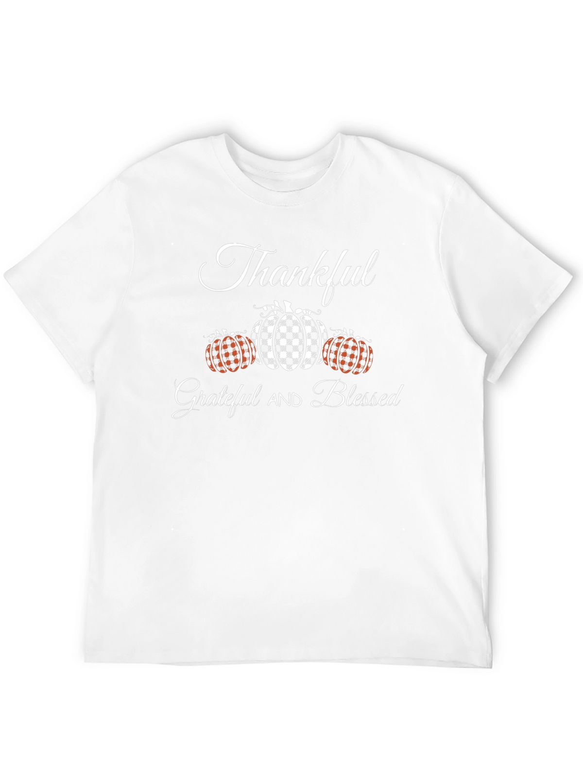 Thankful Grateful Blessed T-Shirt - Pumpkin Design