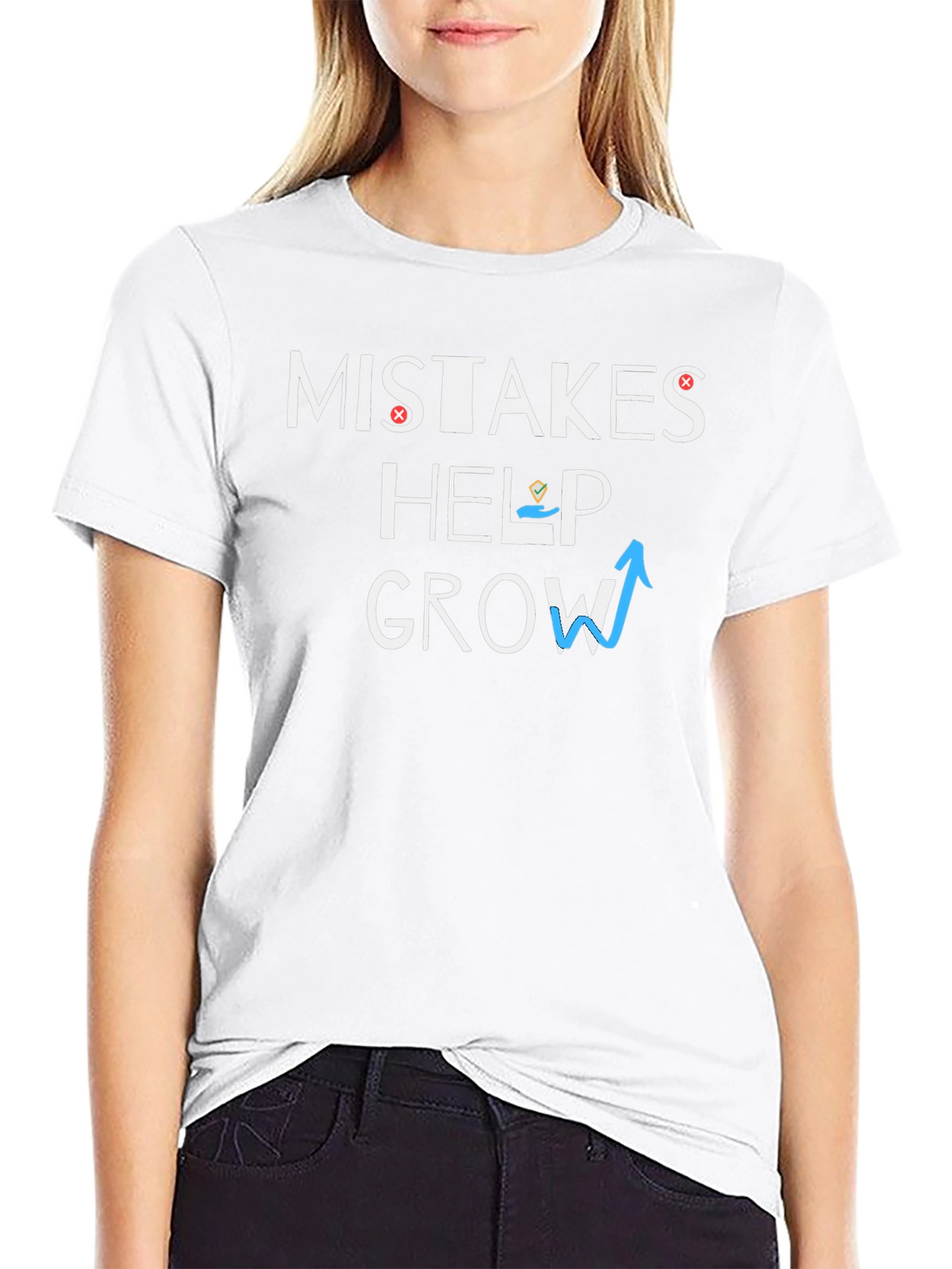 Mistakes Help Grow Graphic Tee - Motivational T-Shirt