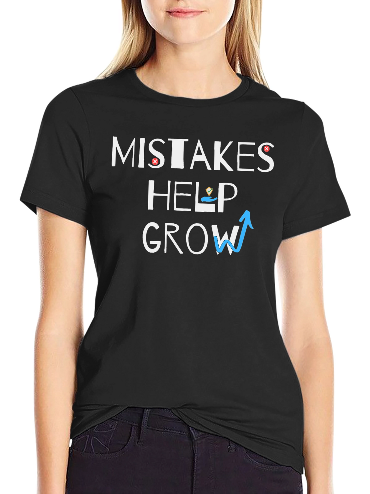 Mistakes Help Grow Graphic Tee - Motivational T-Shirt