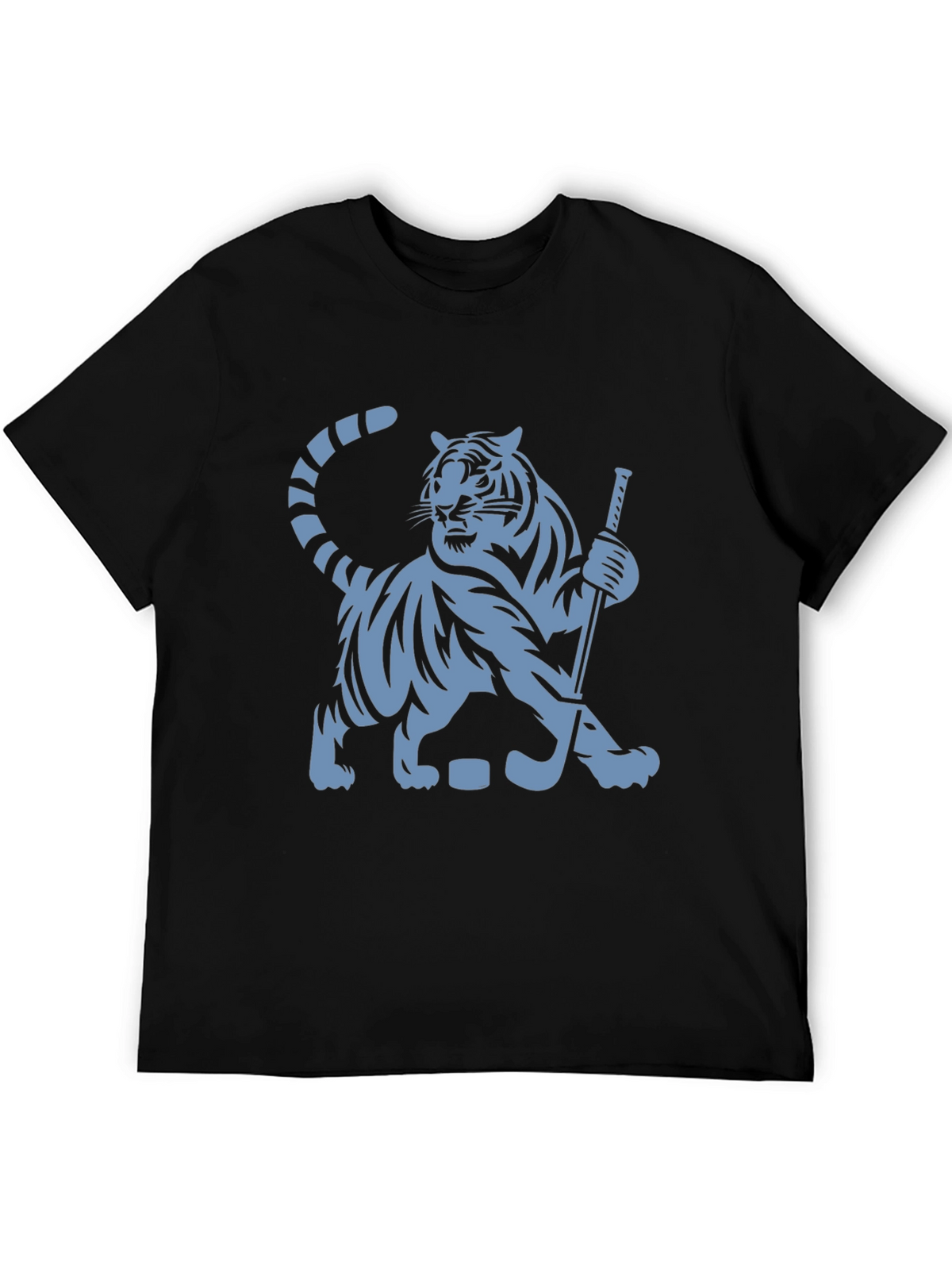 Hockey Tiger Graphic T-Shirt - Black