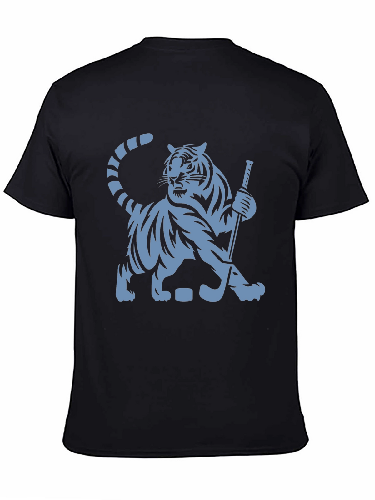 Hockey Tiger Graphic T-Shirt - Black