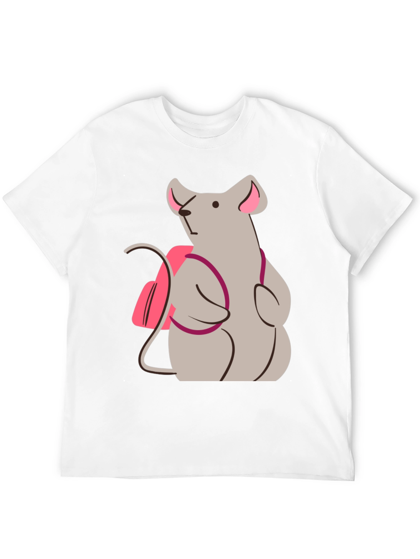 Whimsical Mouse Graphic Tee - Cute Animal T-Shirt