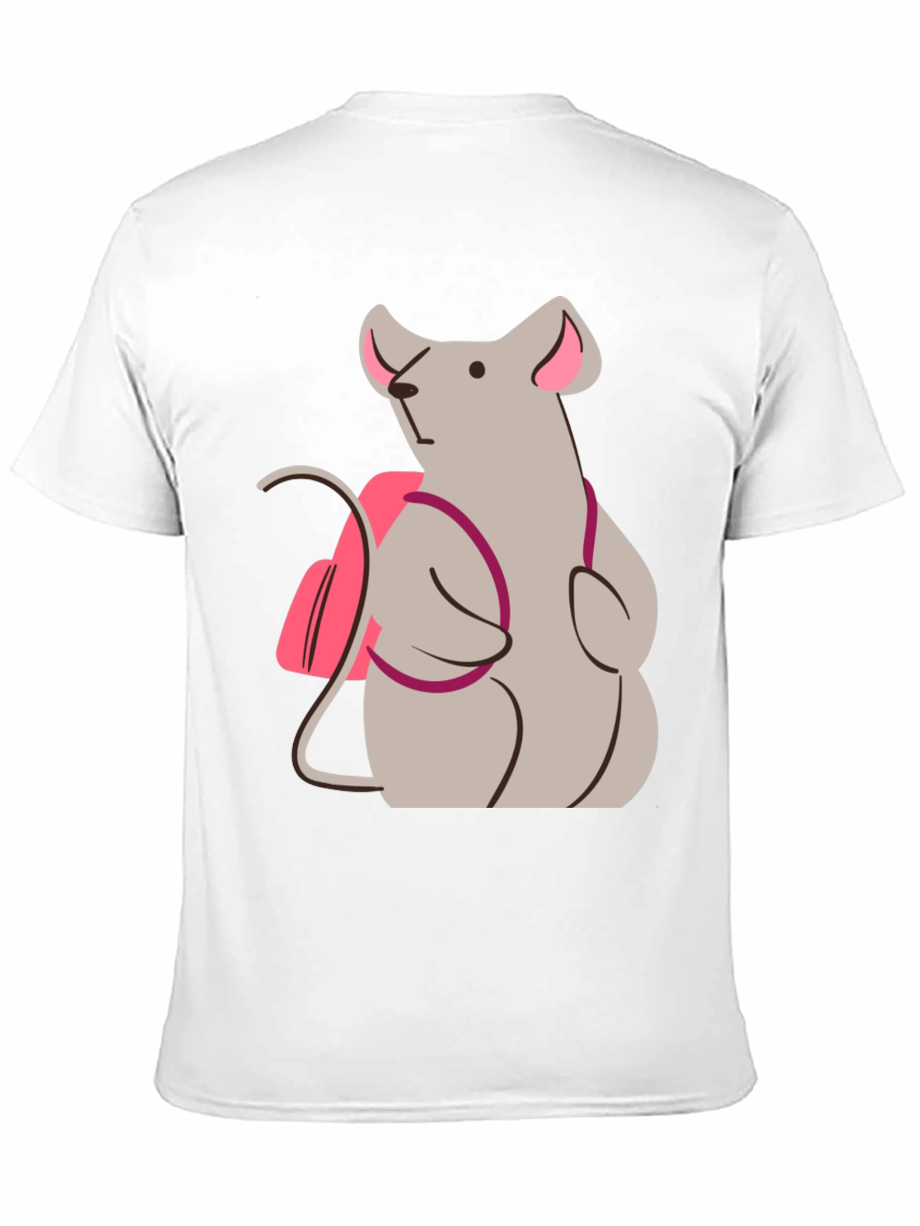 Whimsical Mouse Graphic Tee - Cute Animal T-Shirt