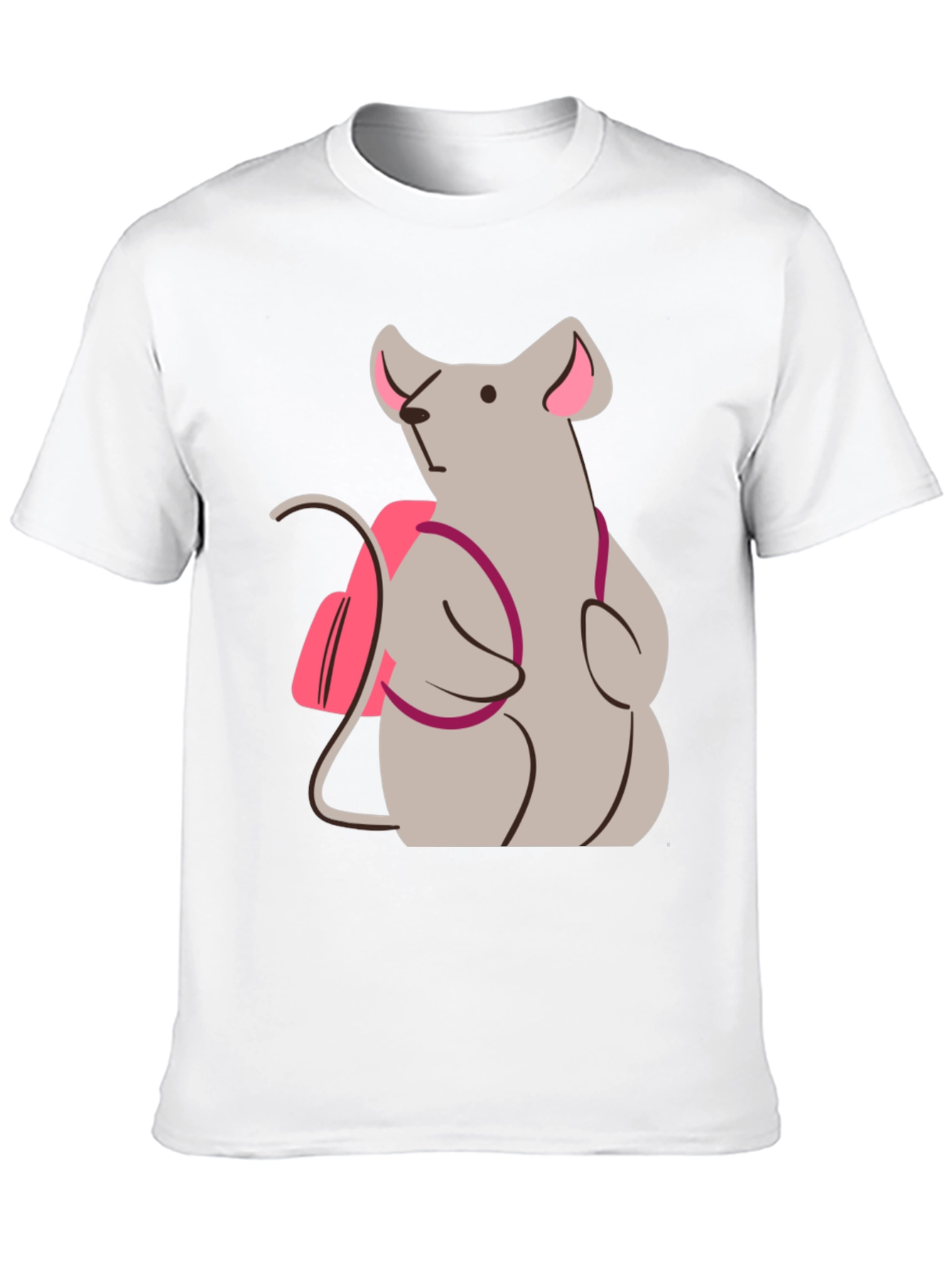 Whimsical Mouse Graphic Tee - Cute Animal T-Shirt