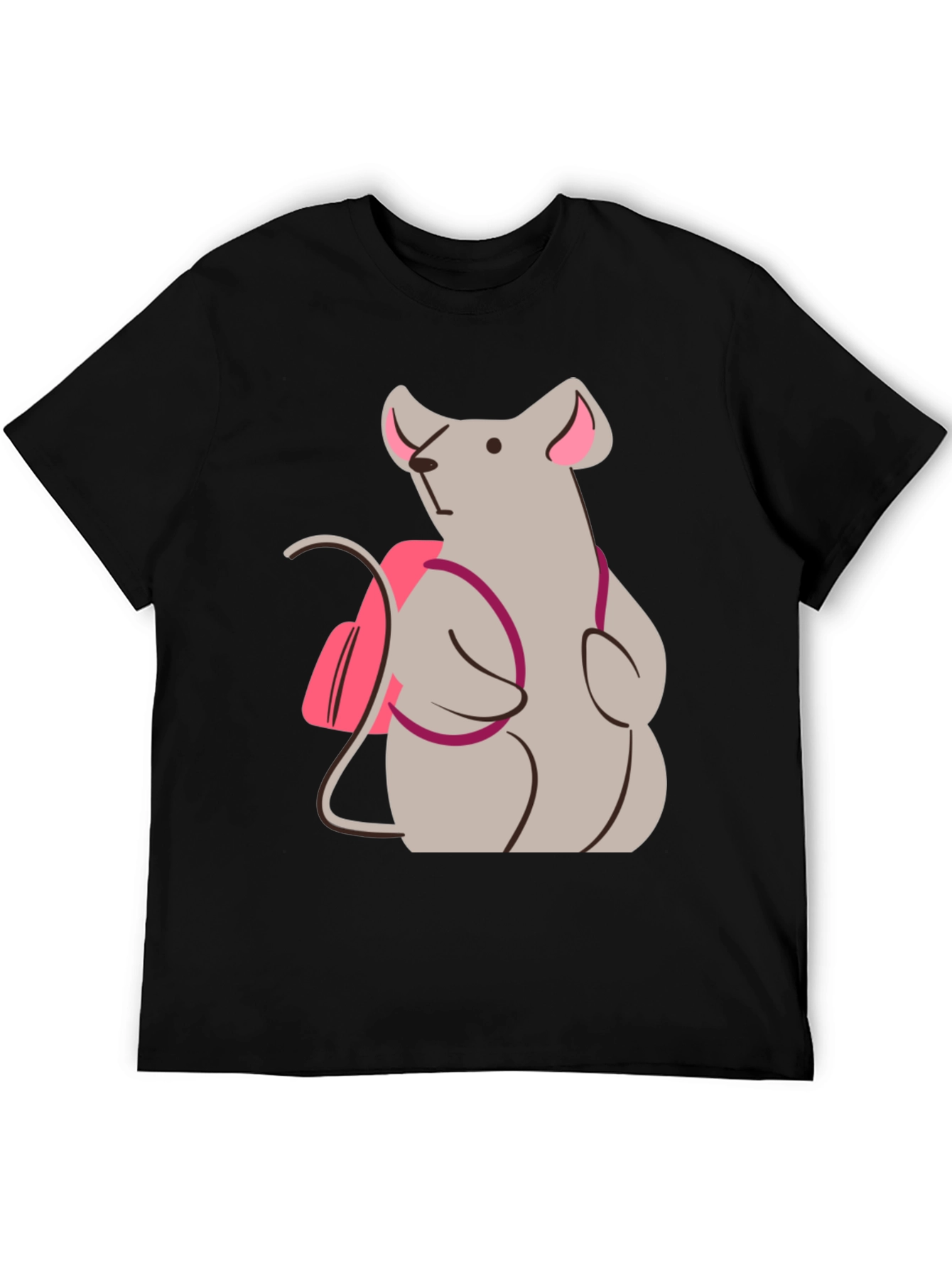 Whimsical Mouse Graphic Tee - Cute Animal T-Shirt