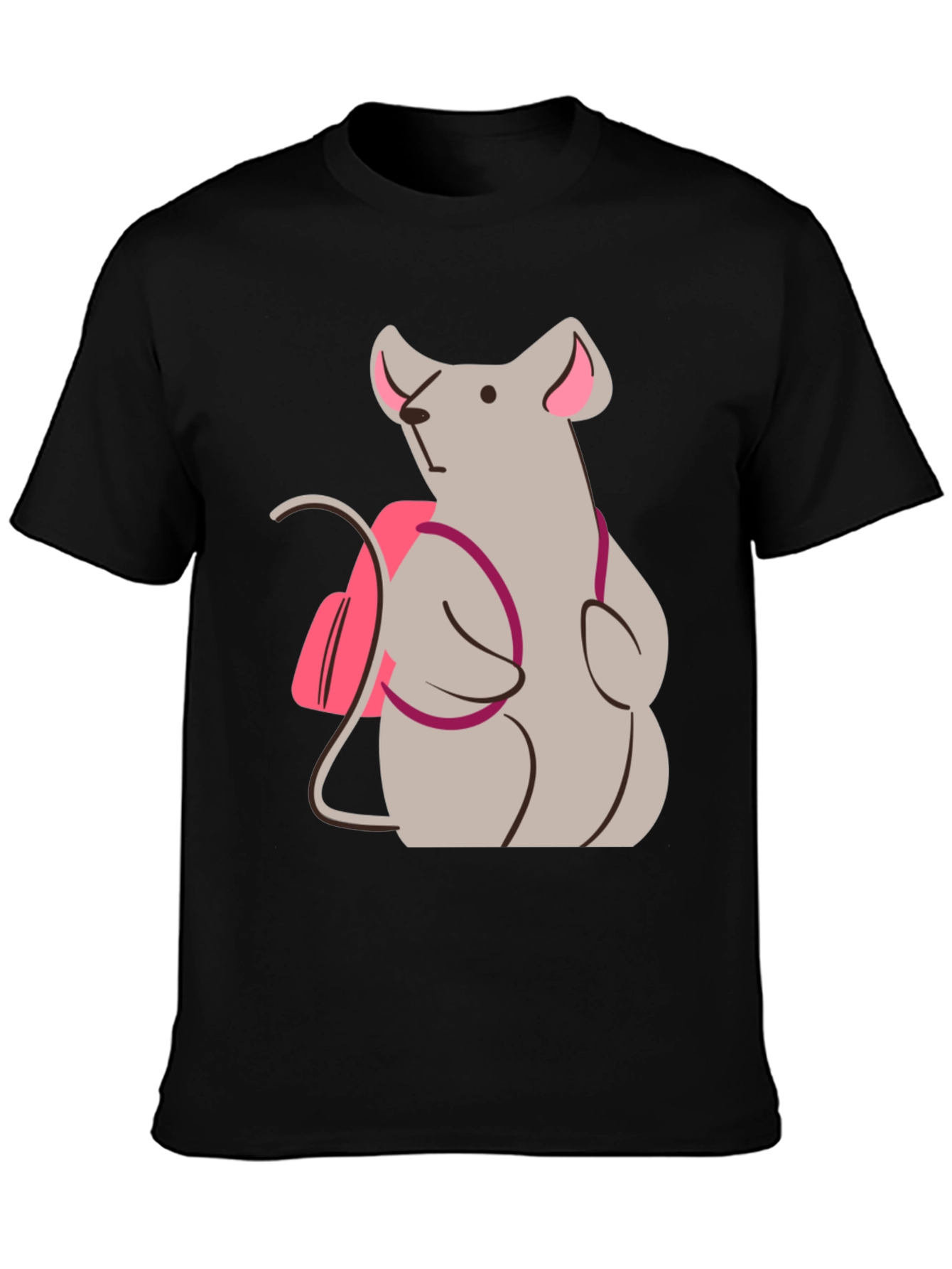 Whimsical Mouse Graphic Tee - Cute Animal T-Shirt