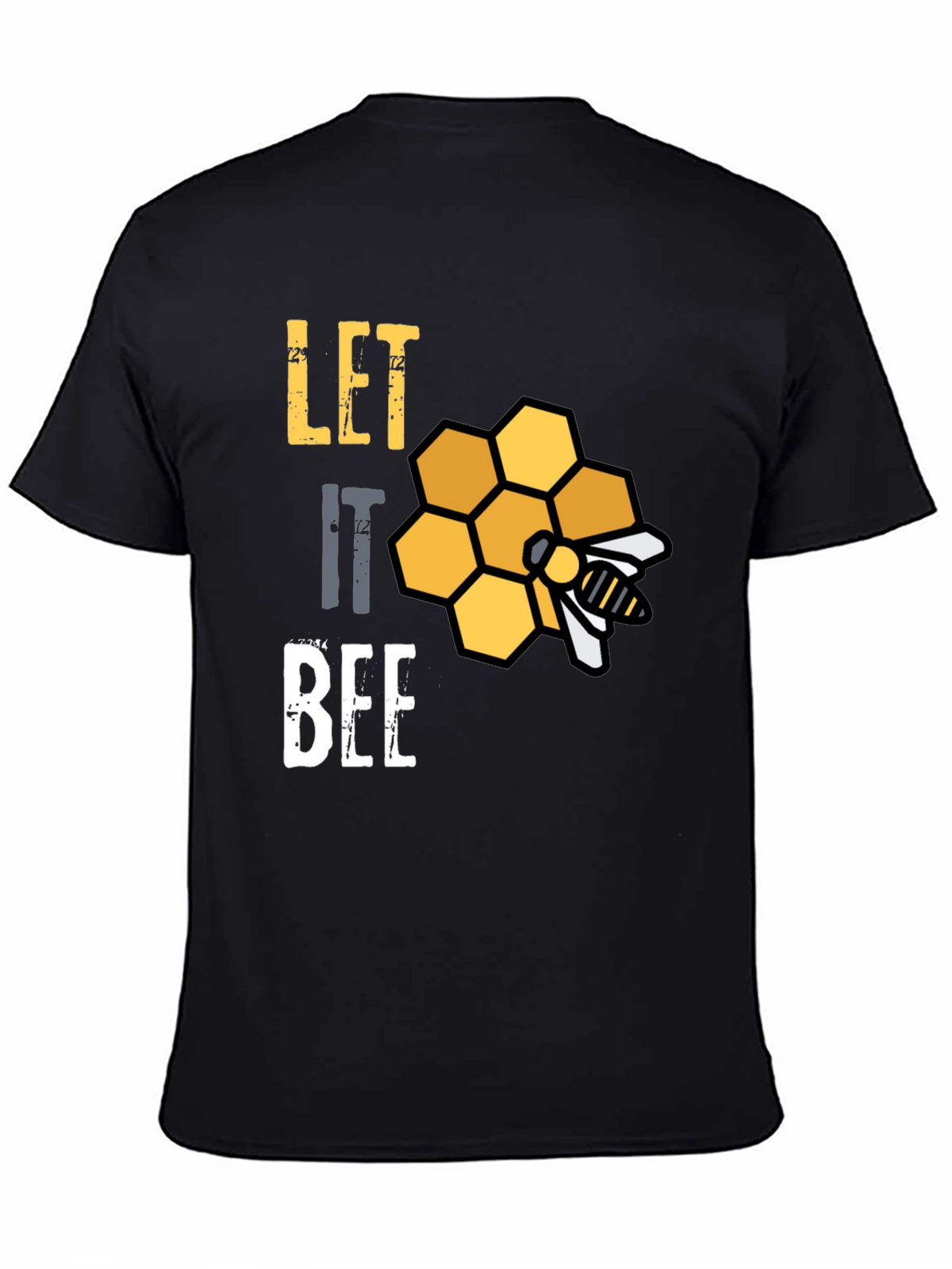 Let It Bee Graphic Tee - Unique Honeycomb Design