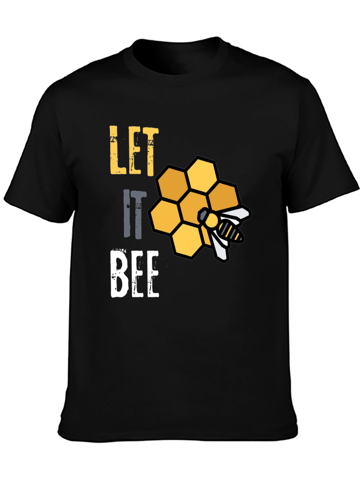 Let It Bee Graphic Tee - Unique Honeycomb Design