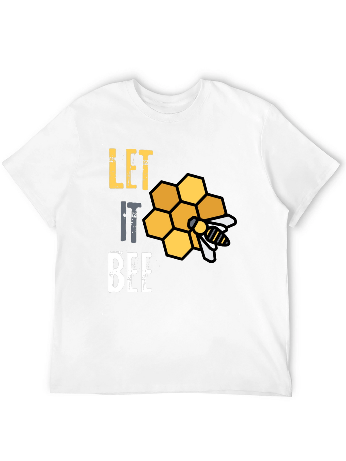 Let It Bee Graphic Tee - Unique Honeycomb Design