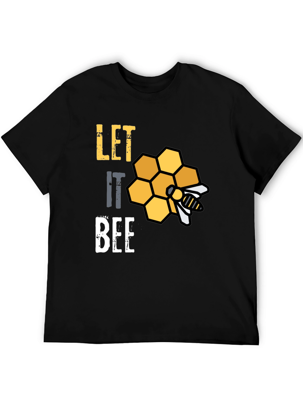 Let It Bee Graphic Tee - Unique Honeycomb Design