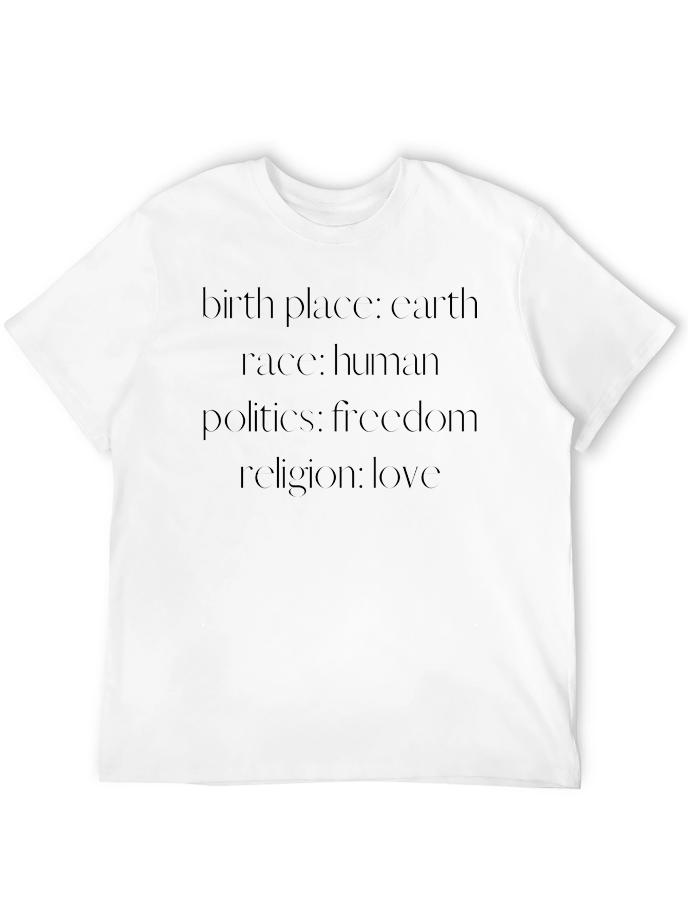 Earth Human Freedom Love T-Shirt