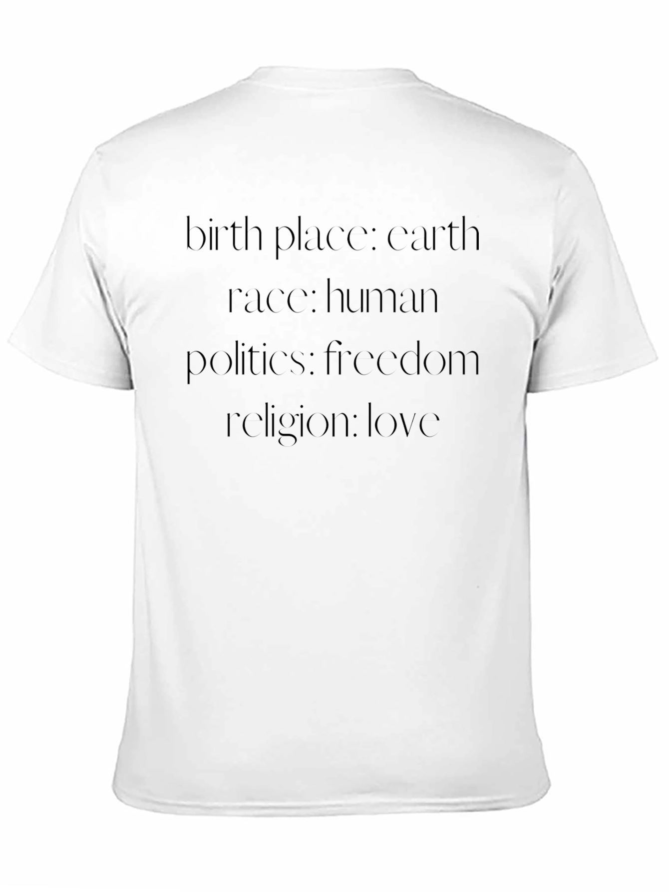 Earth Human Freedom Love T-Shirt