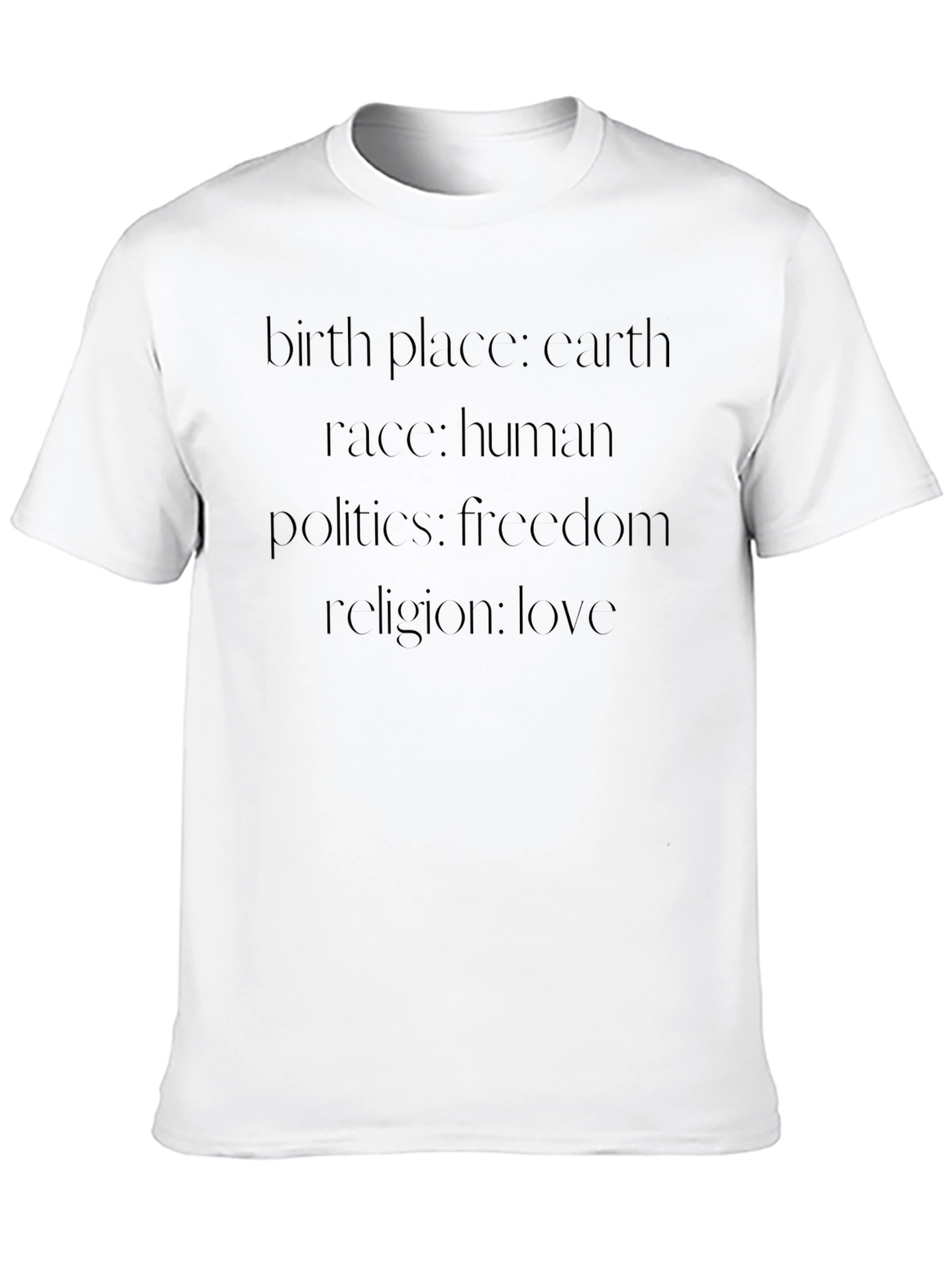 Earth Human Freedom Love T-Shirt