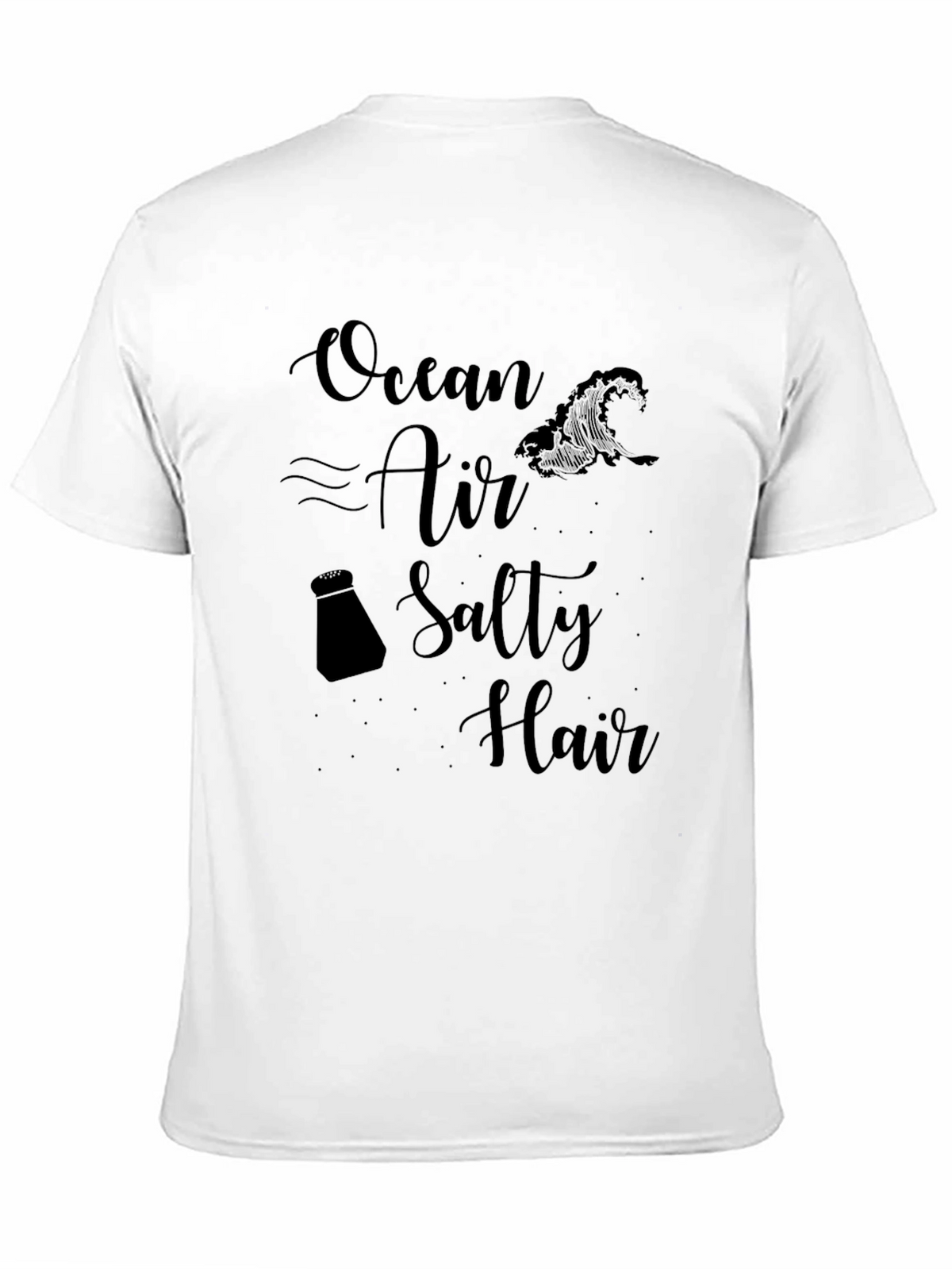 Ocean Air Salty Hair Black T-Shirt