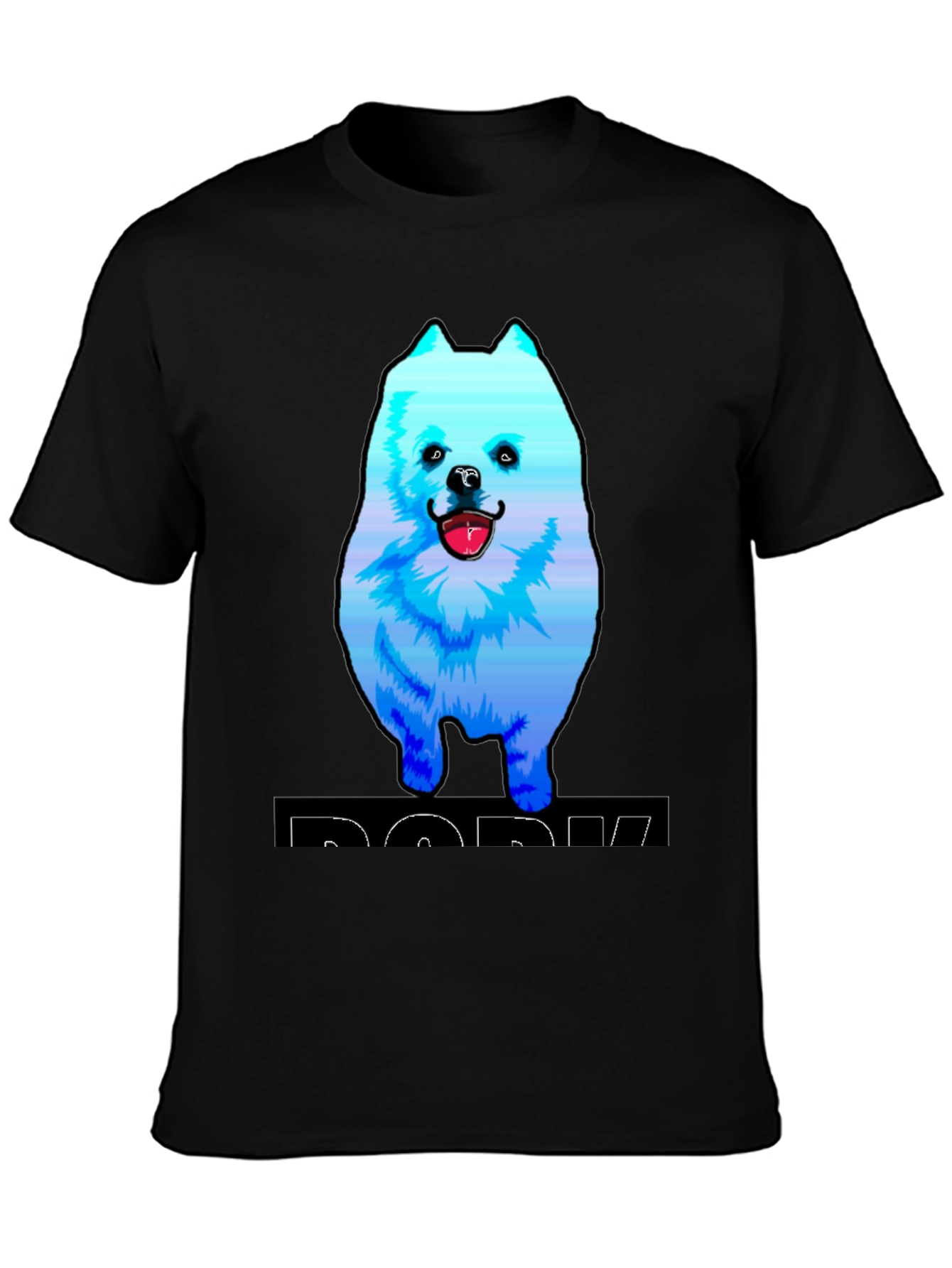 Dog Graphic T-Shirt - Trendy Black Cotton Tee