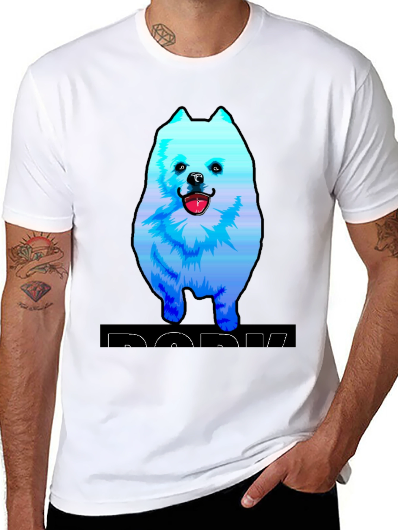 Dog Graphic T-Shirt - Trendy Black Cotton Tee