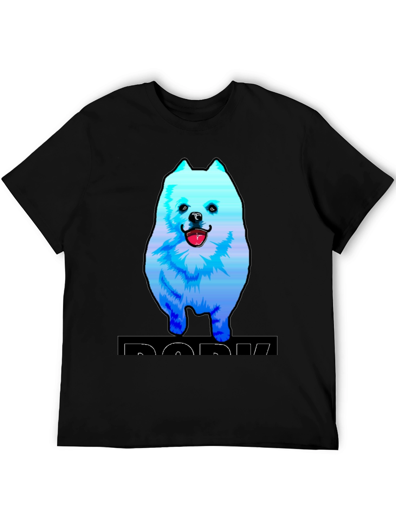Dog Graphic T-Shirt - Trendy Black Cotton Tee
