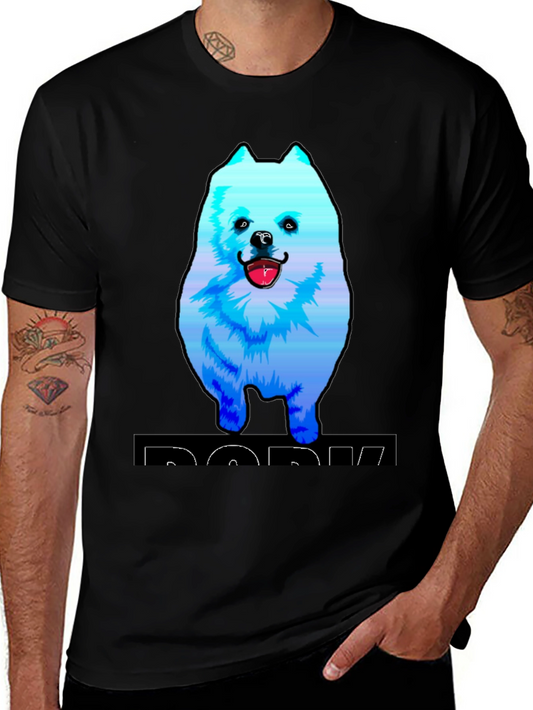 Dog Graphic T-Shirt - Trendy Black Cotton Tee