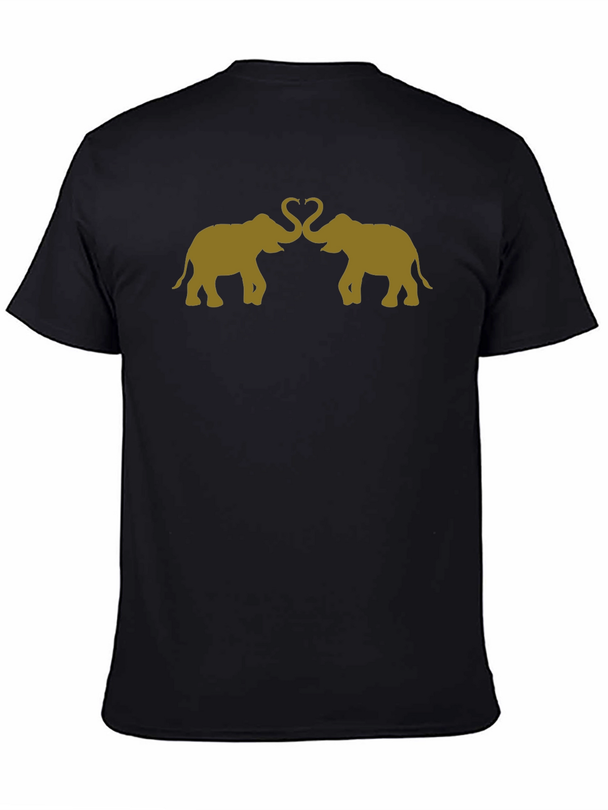 Elephant Love T-Shirt - Stylish Black Tee