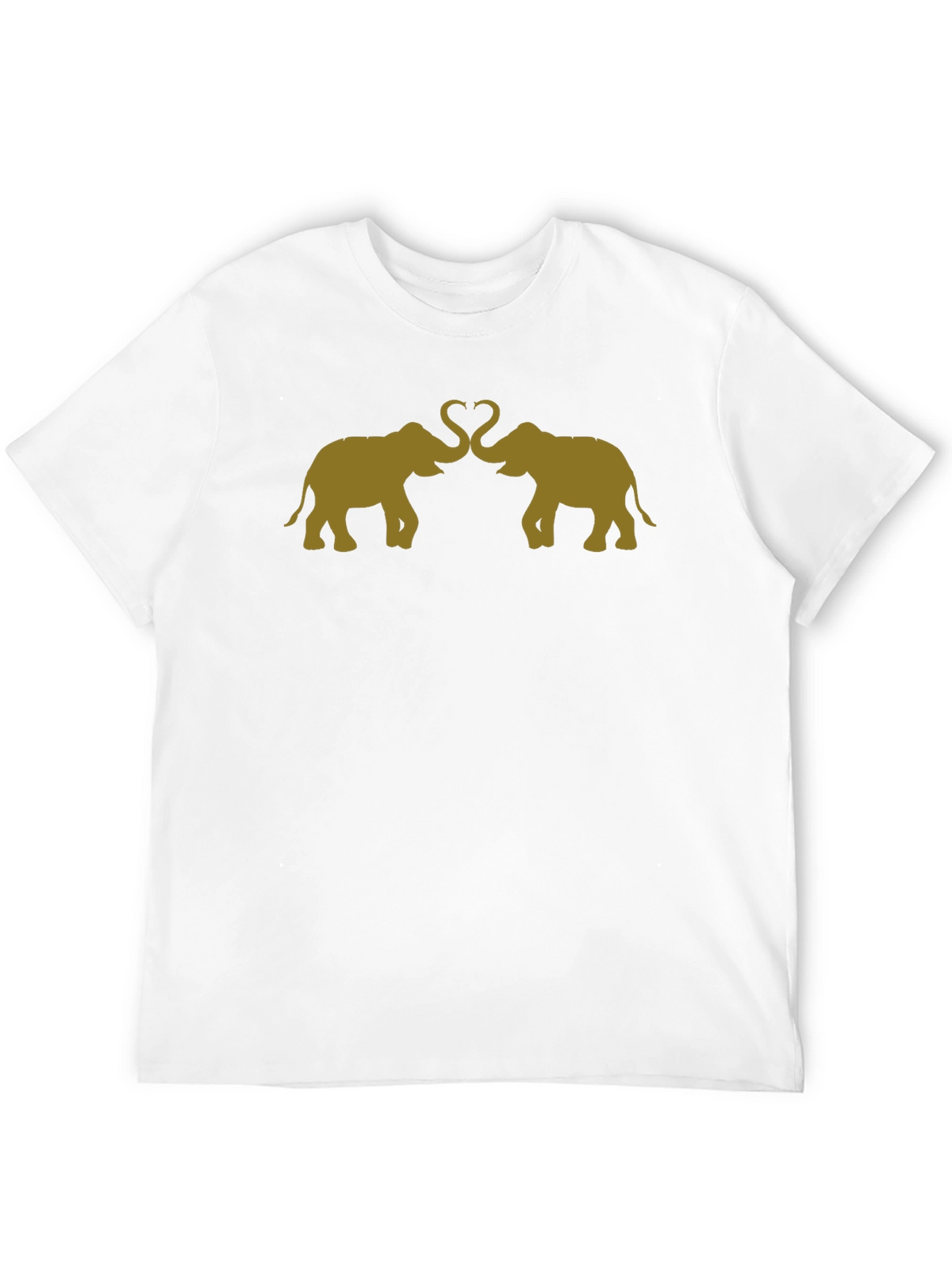 Elephant Love T-Shirt - Stylish Black Tee