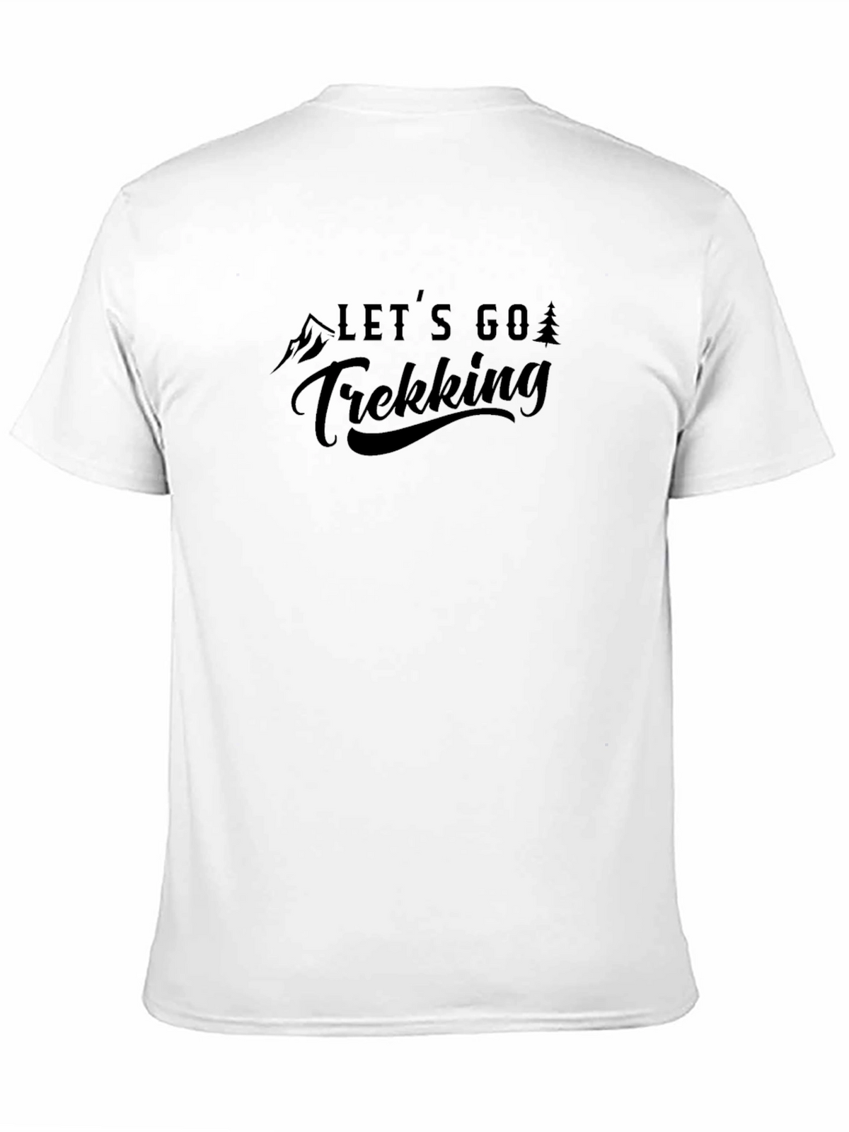 Lets Go Trekking Black Graphic Tee