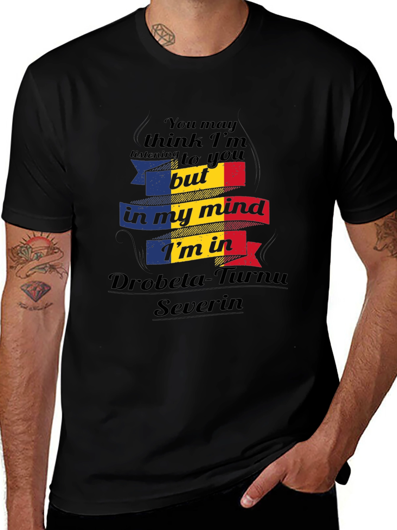 Romania Mind T-Shirt Drobeta-Turnu Severin Black Tee