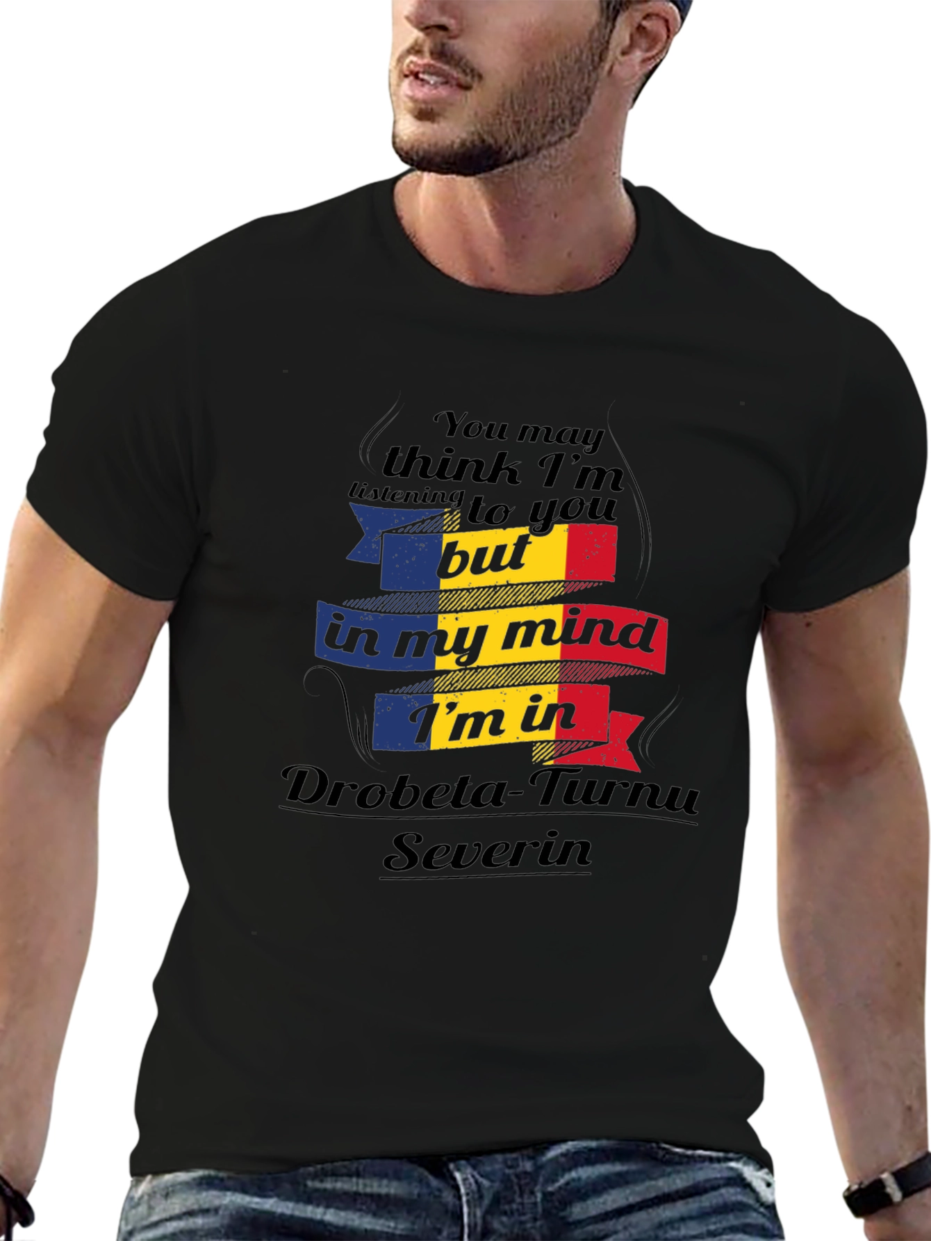 Romania Mind T-Shirt Drobeta-Turnu Severin Black Tee