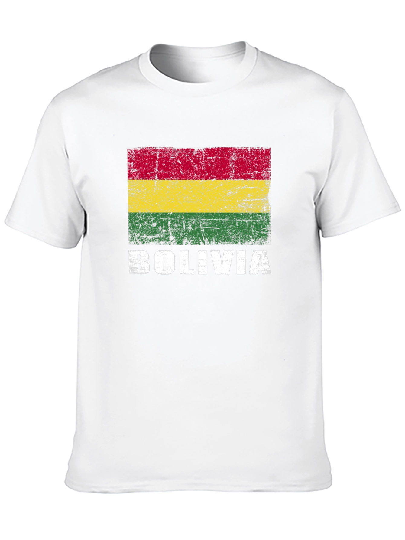 Bolivia Flag Graphic T-Shirt - Black