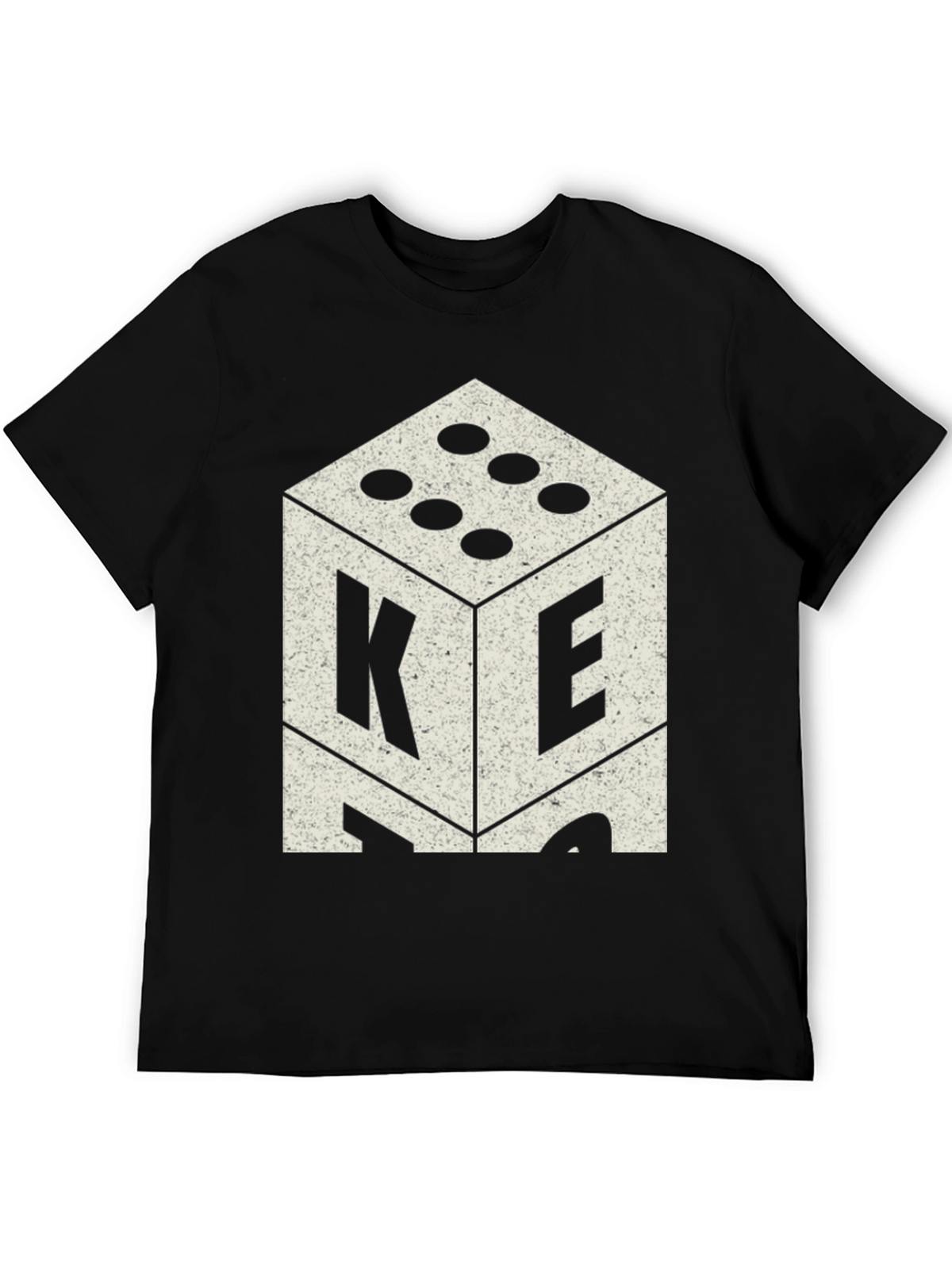 Retro Dice Graphic Tee - Casual Mens T-Shirt