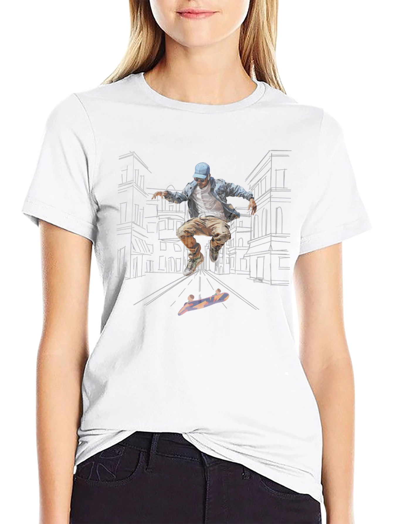 Skateboarder Graphic Tee - Urban Style