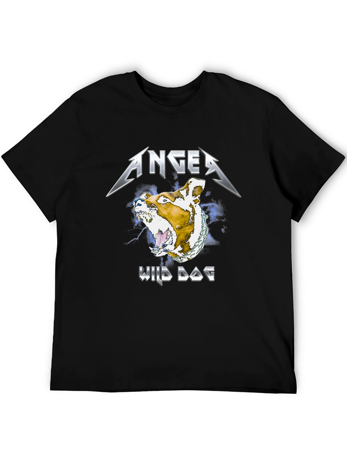 Anger Wild Dog Graphic T-Shirt