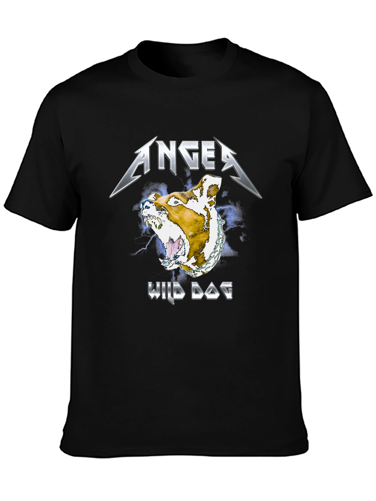 Anger Wild Dog Graphic T-Shirt