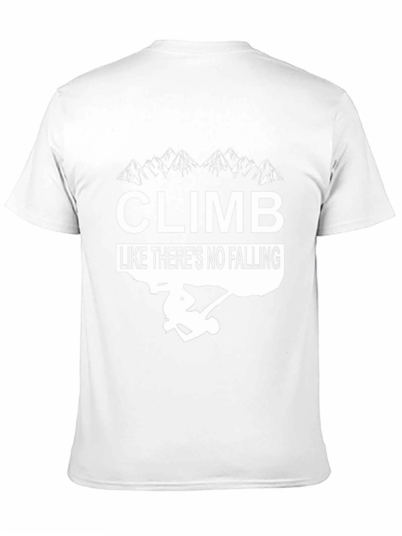 Climb Like Theres No Falling Black Graphic Tee
