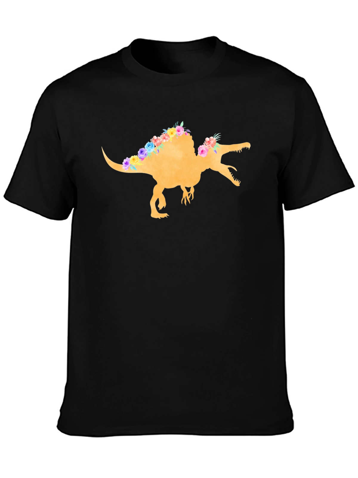 Floral Dinosaur Graphic T-Shirt