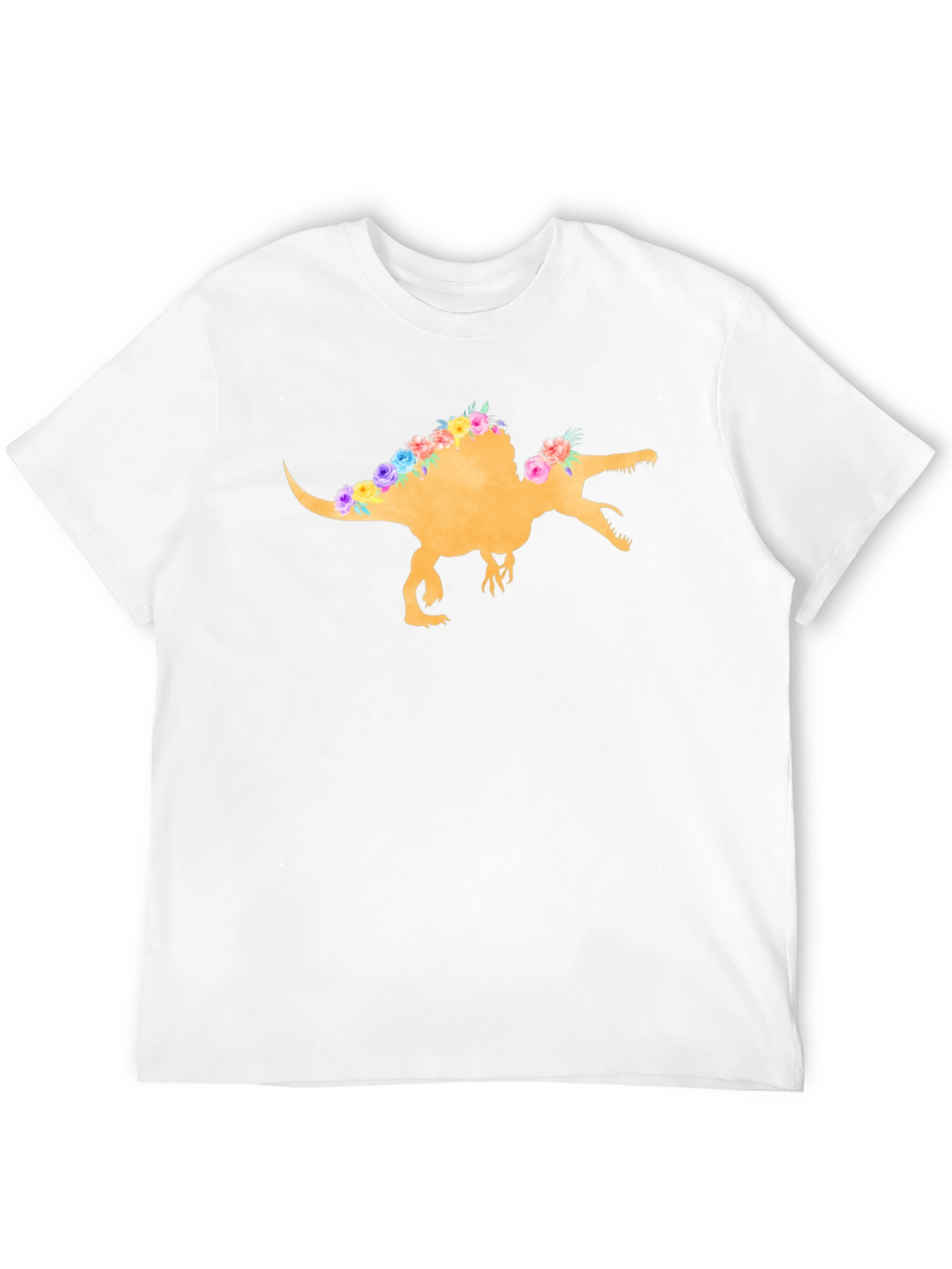 Floral Dinosaur Graphic T-Shirt