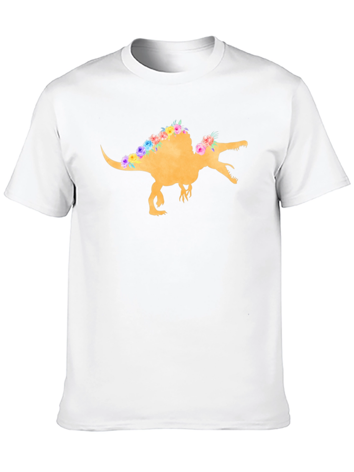 Floral Dinosaur Graphic T-Shirt