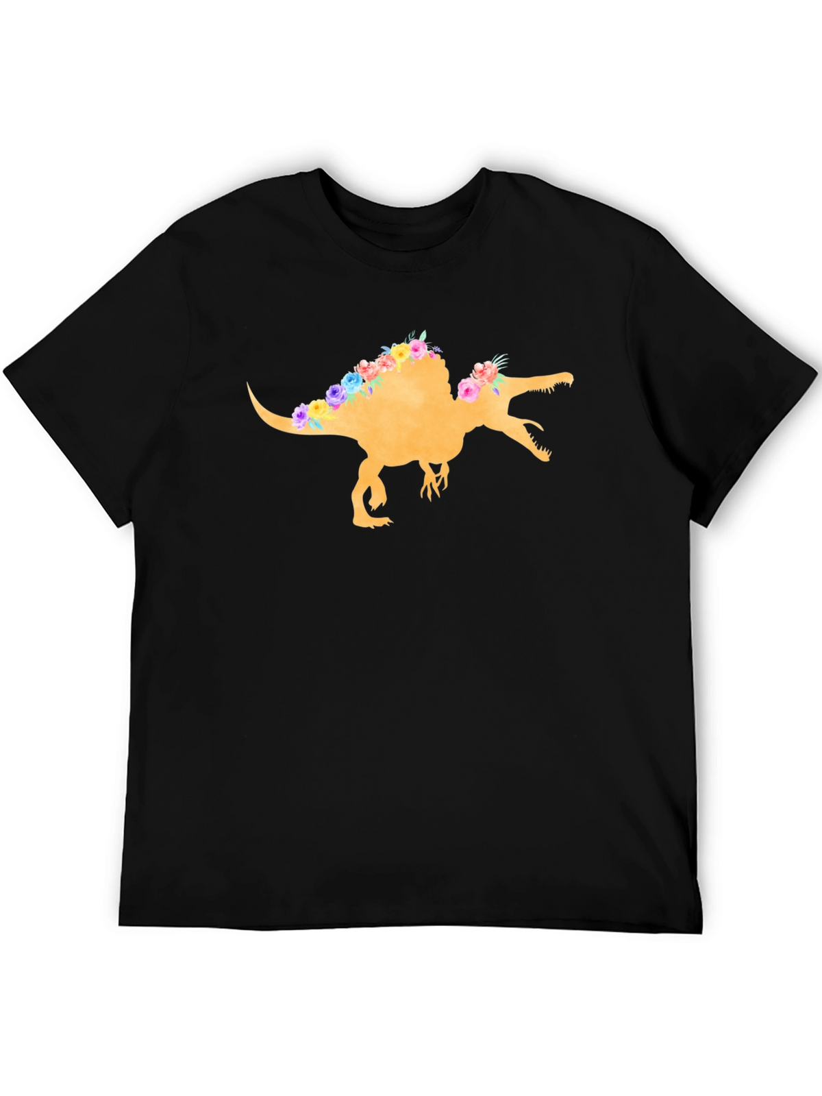 Floral Dinosaur Graphic T-Shirt