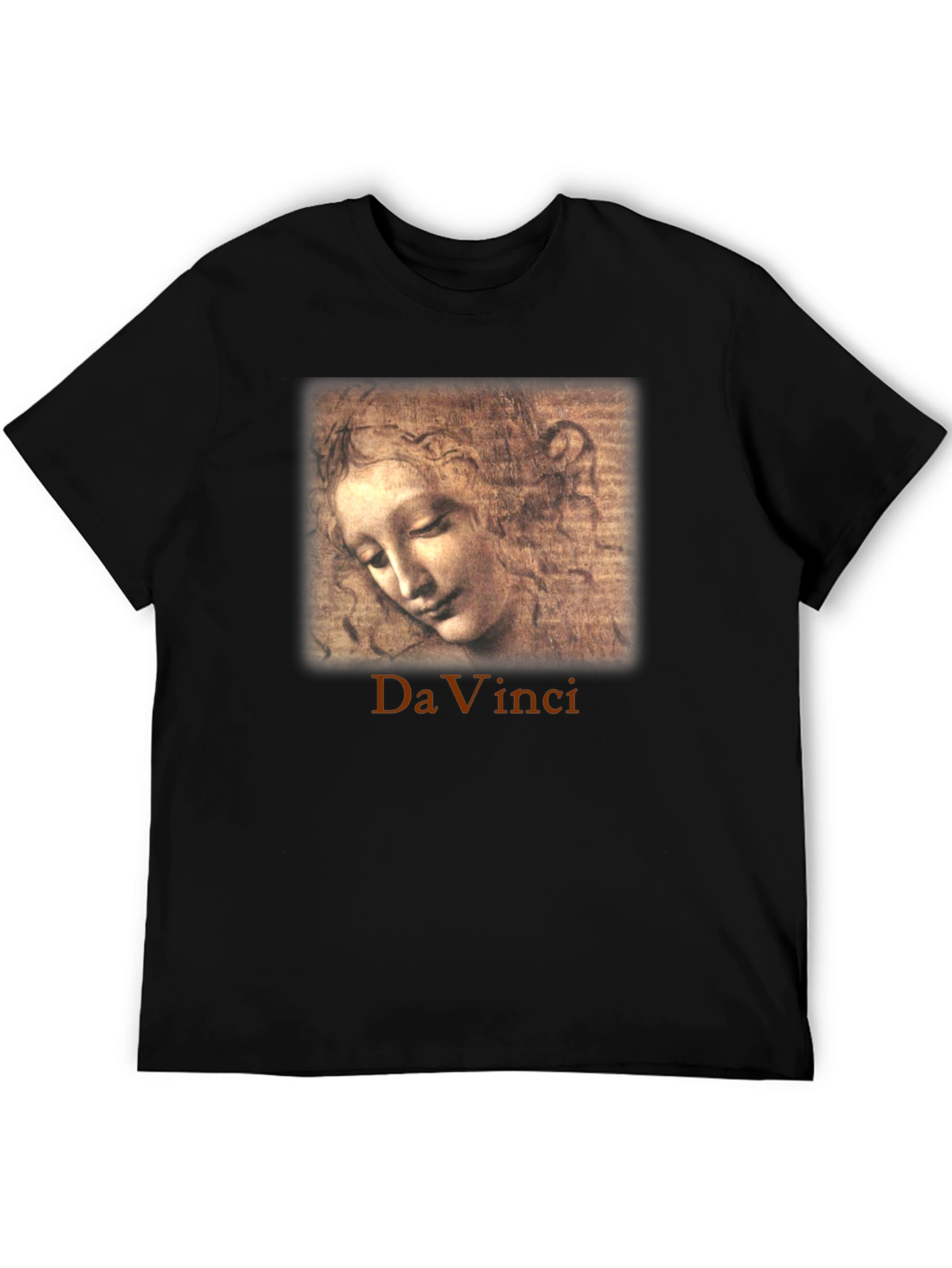 Da Vinci Sketch Portrait Graphic T-Shirt