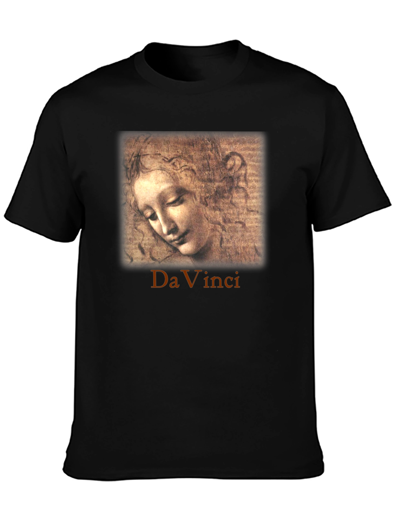 Da Vinci Sketch Portrait Graphic T-Shirt