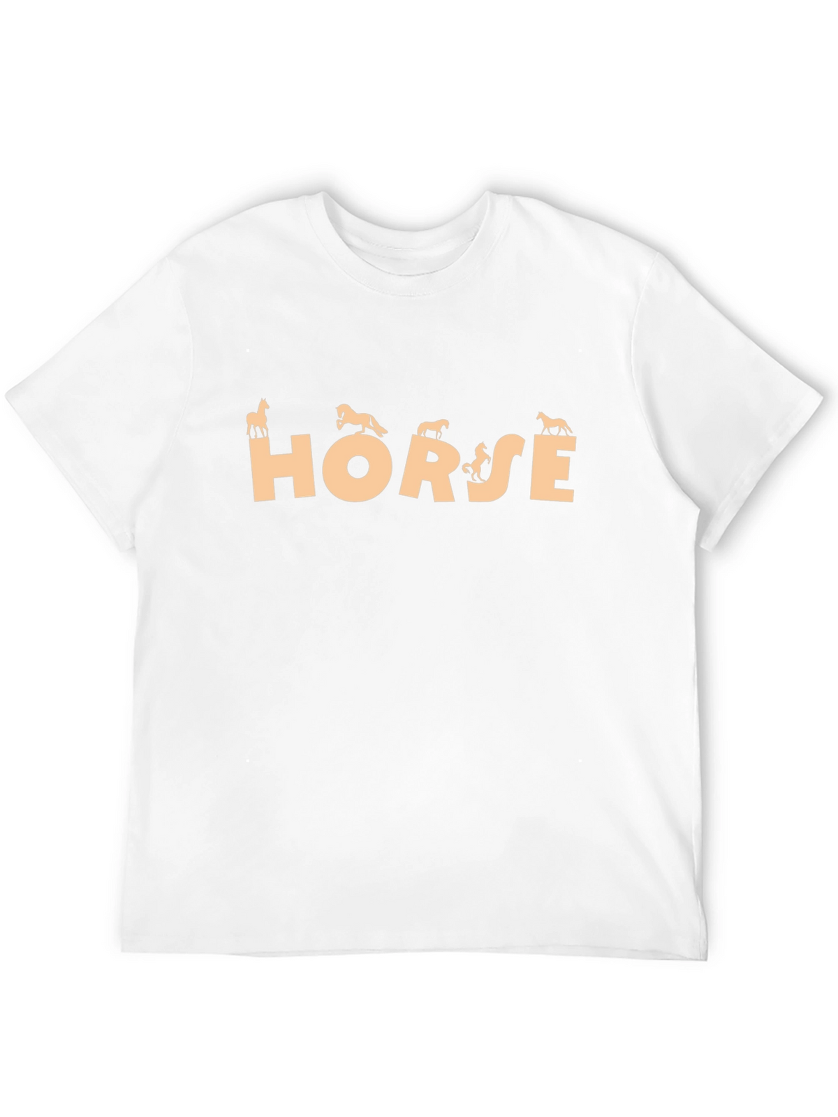 Horse Graphic Print Black Tee
