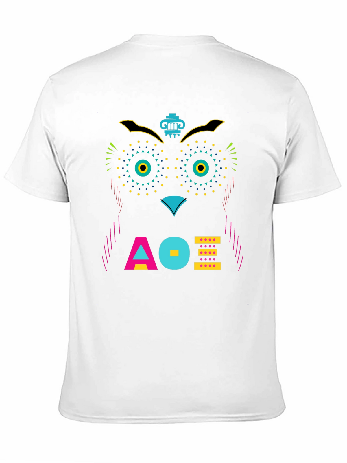 Geometric Owl Graphic Tee - Unique Modern Design