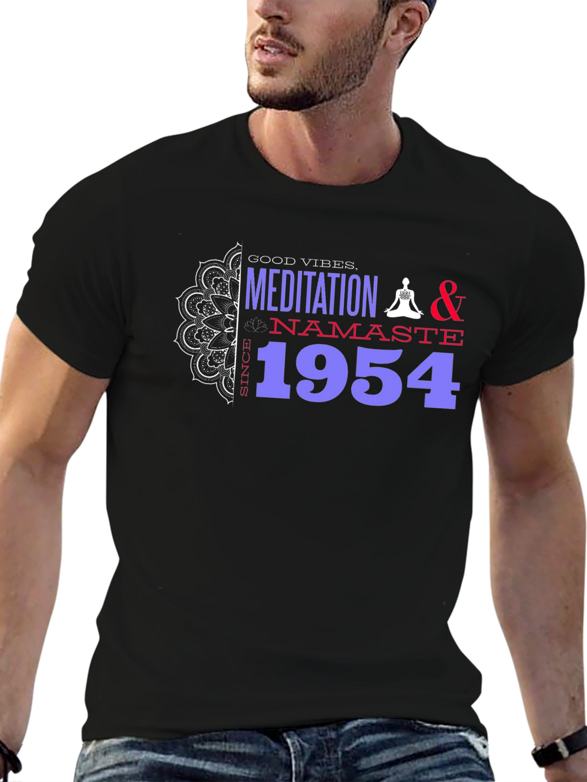 Meditation & Namaste Since 1954 Graphic T-Shirt