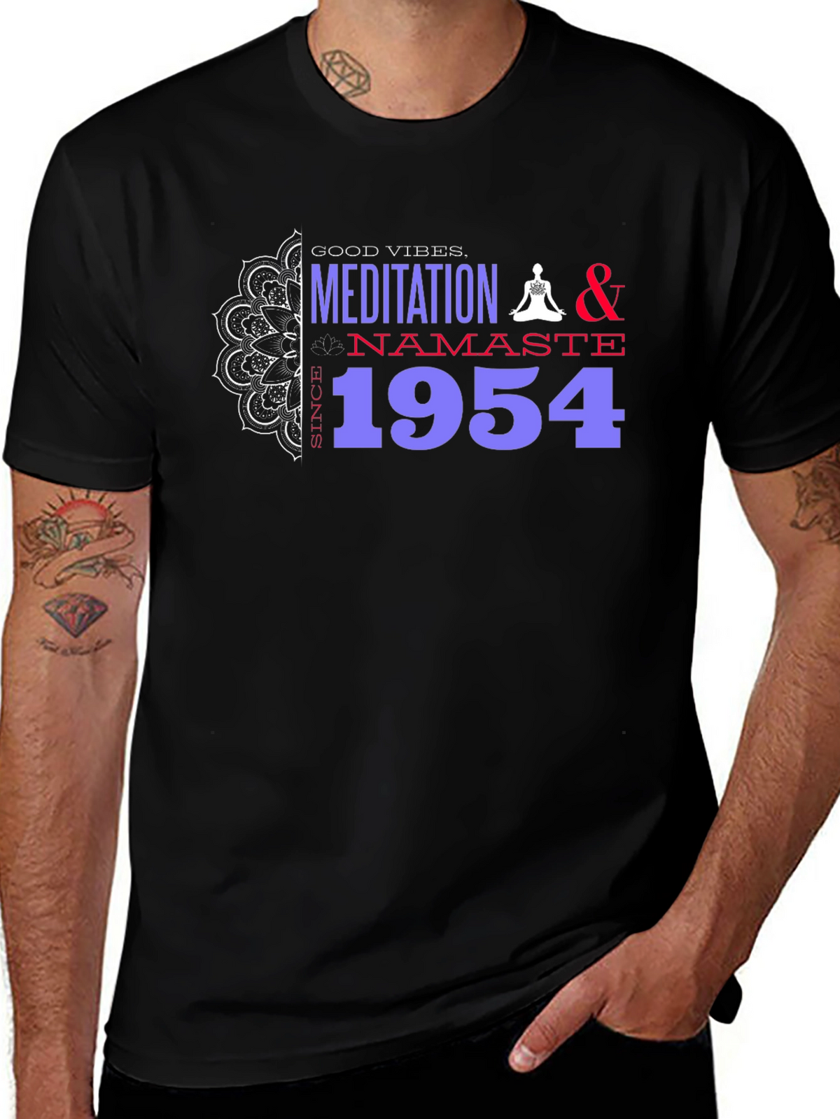 Meditation & Namaste Since 1954 Graphic T-Shirt