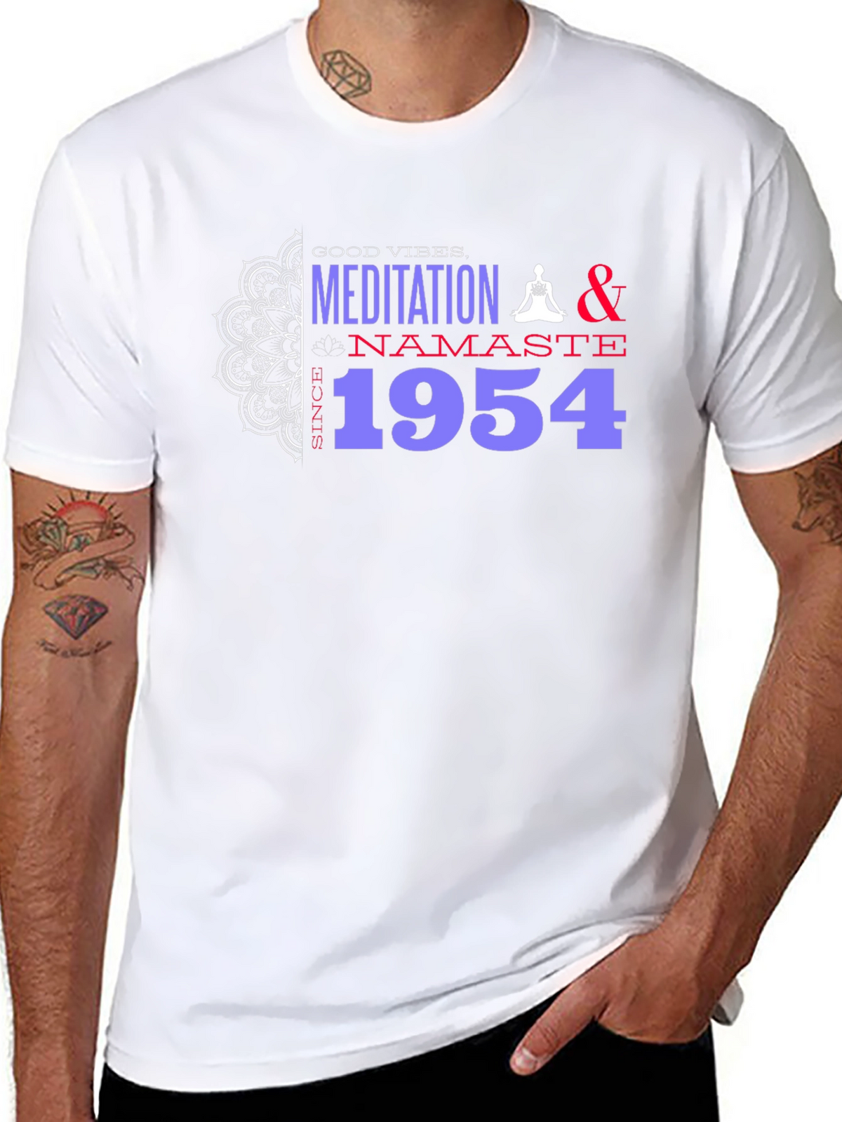 Meditation & Namaste Since 1954 Graphic T-Shirt