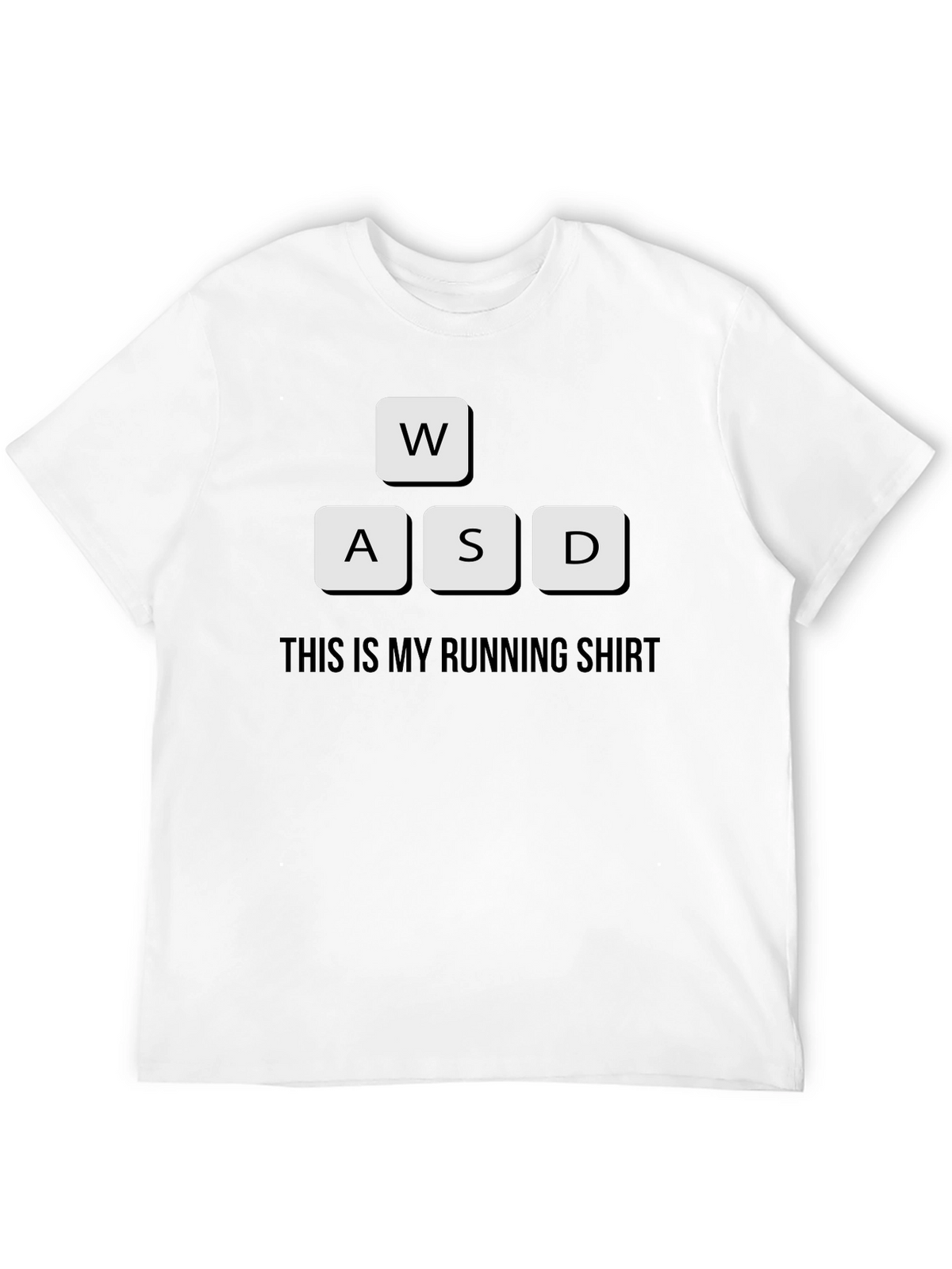 Gamer Running Shirt - WASD Keyboard Design