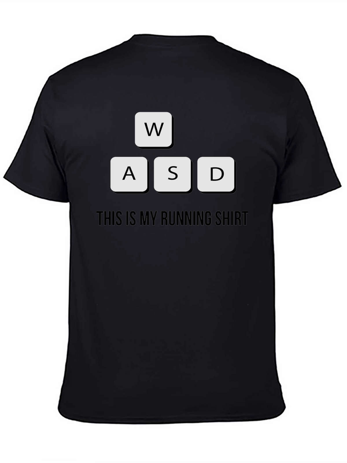 Gamer Running Shirt - WASD Keyboard Design