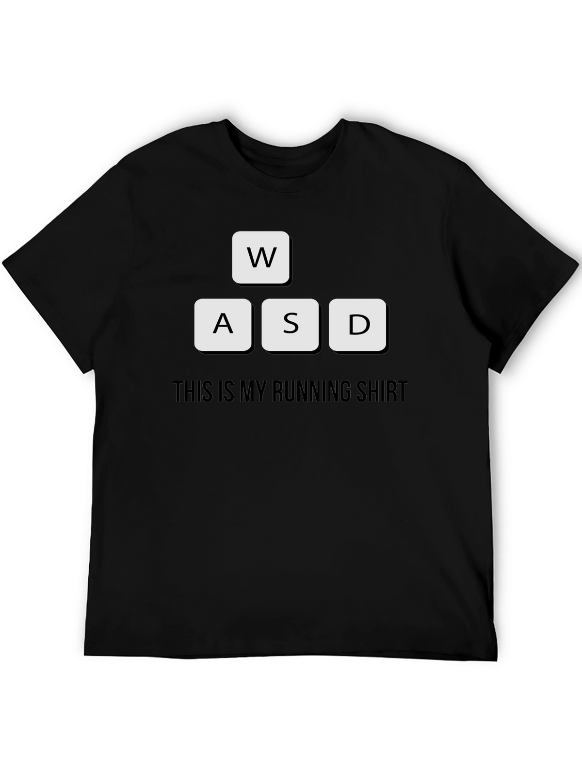 Gamer Running Shirt - WASD Keyboard Design
