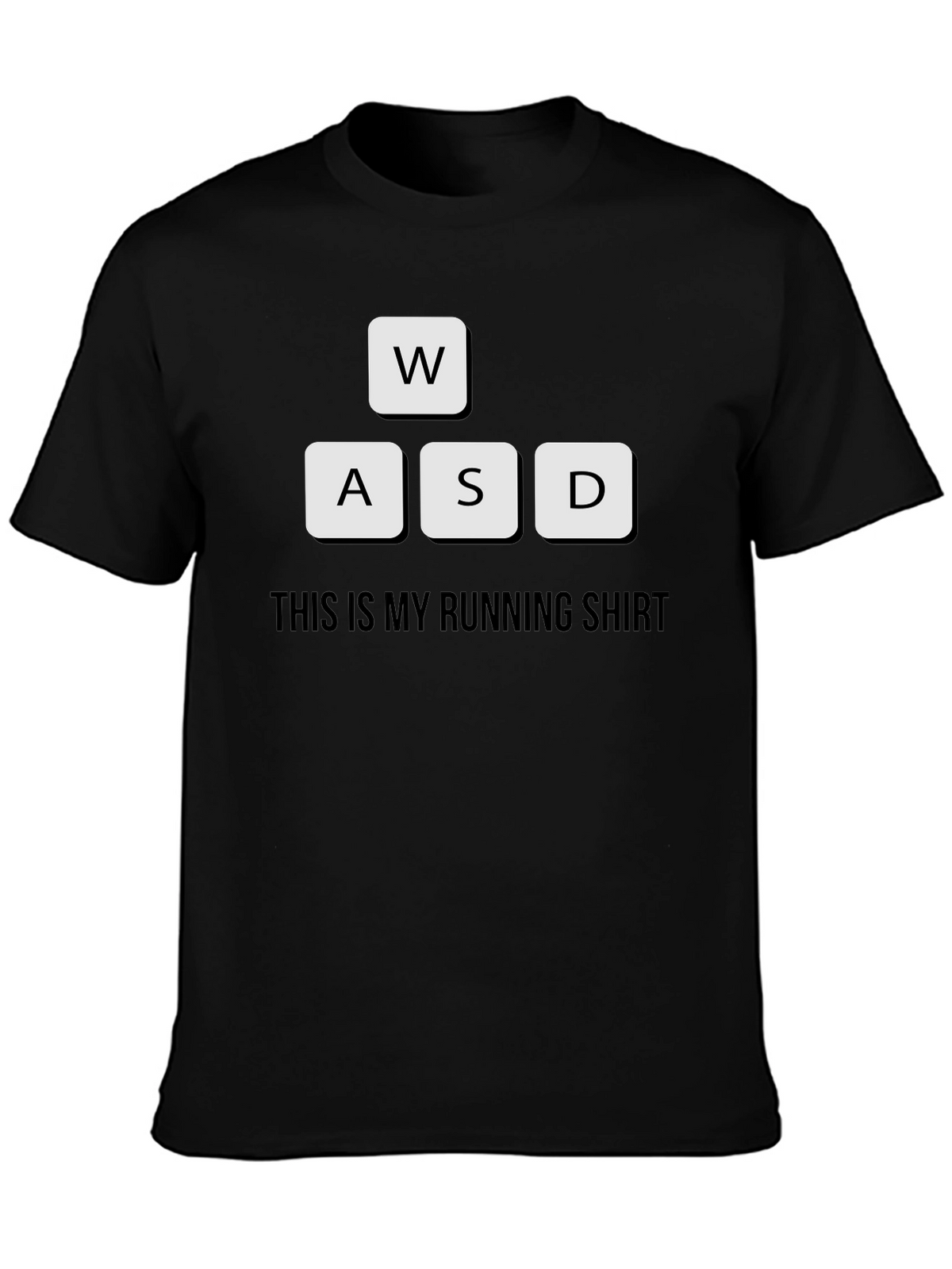 Gamer Running Shirt - WASD Keyboard Design