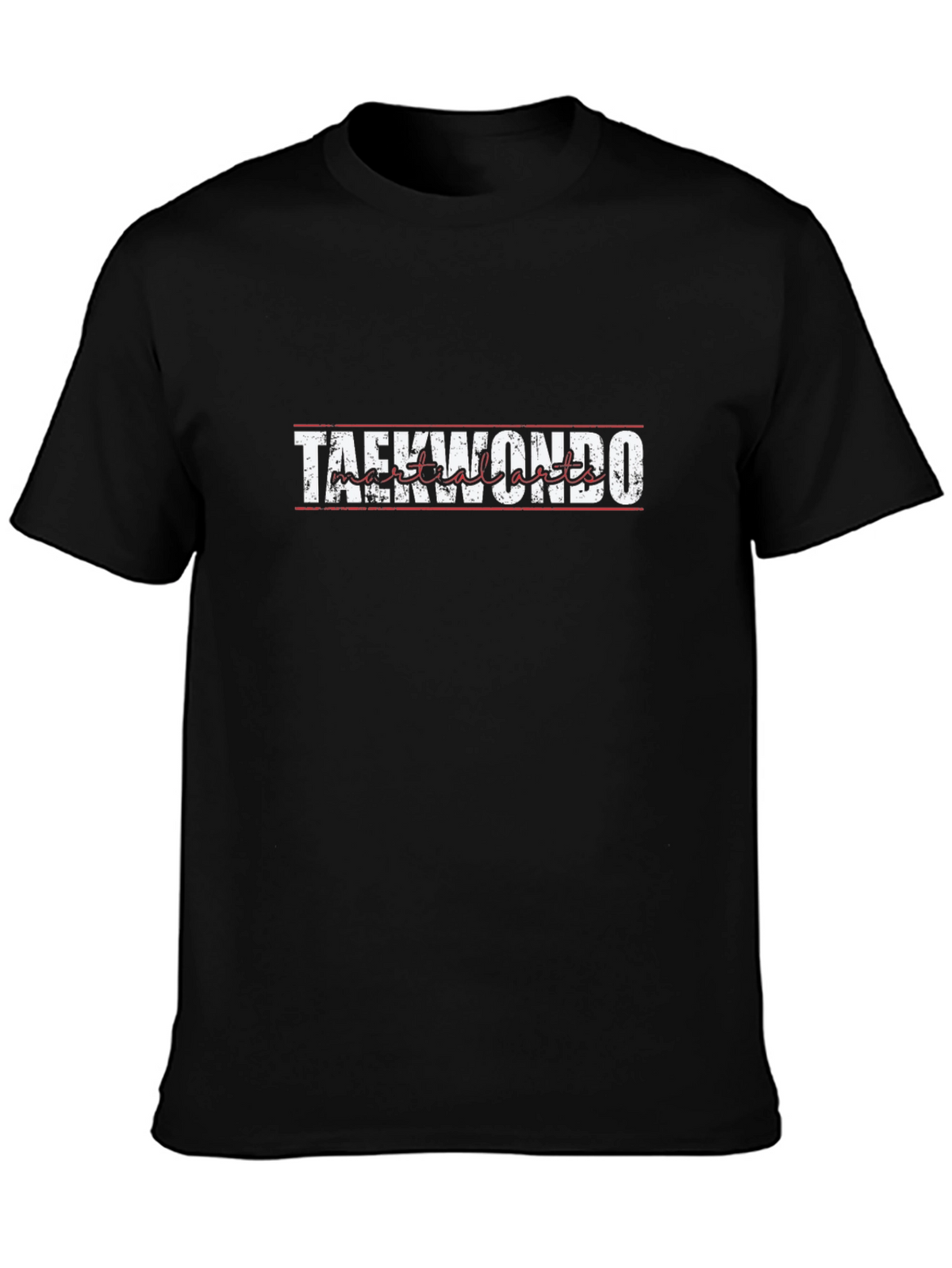 Taekwondo T-Shirt - Black Graphic Print