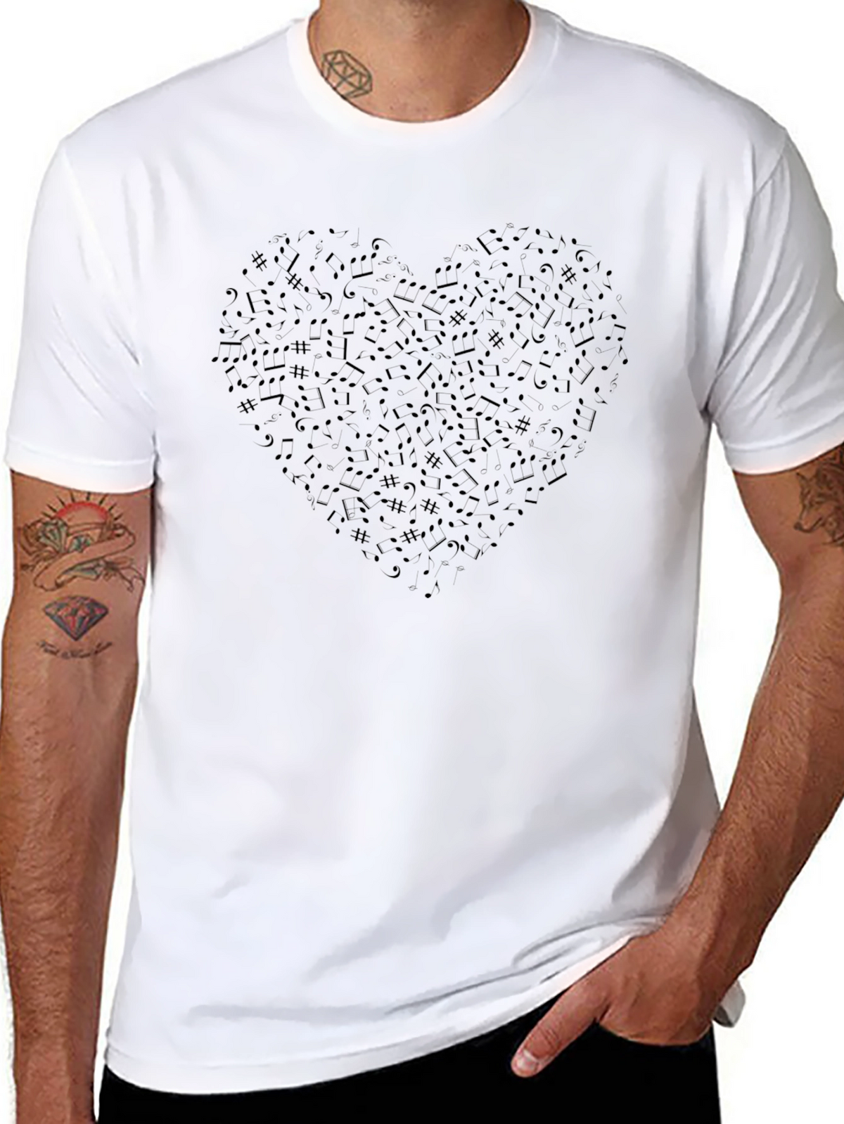 Music Heart T-Shirt - Stylish & Unique Design